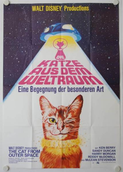 Die Katze aus dem Weltall originales deutsches A0-Filmplakat